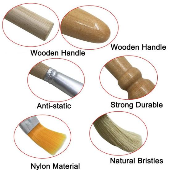 4 шт./компл., деревянная ручка, нейлоновая щетина, щетка для кофейного порошка, кофемашина для эспрессо, набор щеток для чистки, кухонные гаджеты