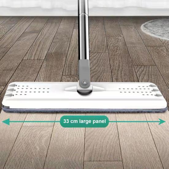 Double-Tank Barrel System Mop Bucket Set Self-Cleaning Mop with 6 Cleaning Cloth 360 Degree Rotating