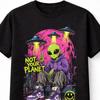 Not Your Planet Alien UFO Retro Sci Fi Neon Graphic Unisex TShirt