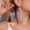 13cm Rhinestone Tassel Earrings: High-End, Versatile Design for Women