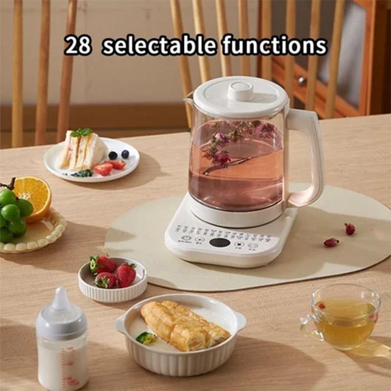 1,8 л Большая емкость Умный чайник для здоровья Бытовой Сохранение тепла Электрический стеклянный чайник Многофункциональный чайник