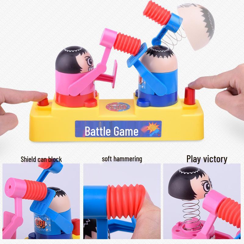 Red & Blue Stick Figure Battle Game: Parent-Child Two-Player Attack & Defense Toy for Kids
