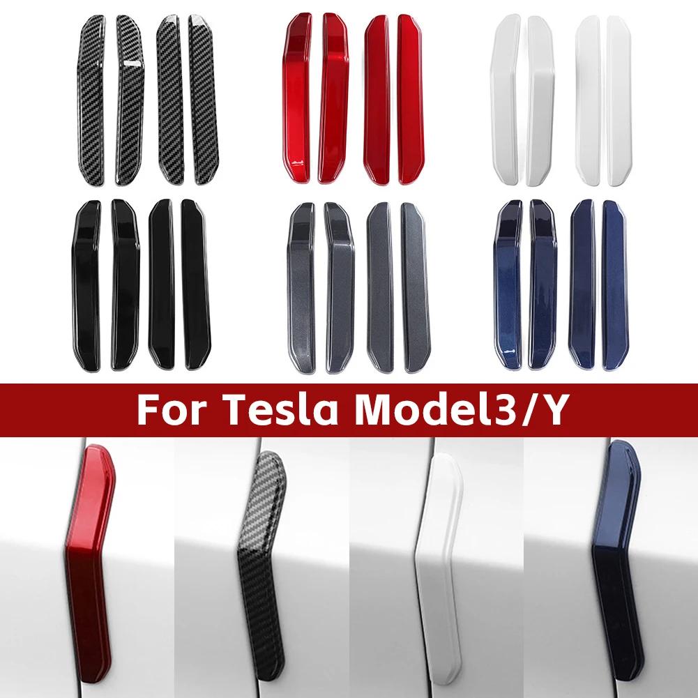 4 шт. для Tesla Model 3 Model Y дверная противостолкновительная полоса ABS краска кузова антицарапающая наклейка модификация автомобильных аксессуаров