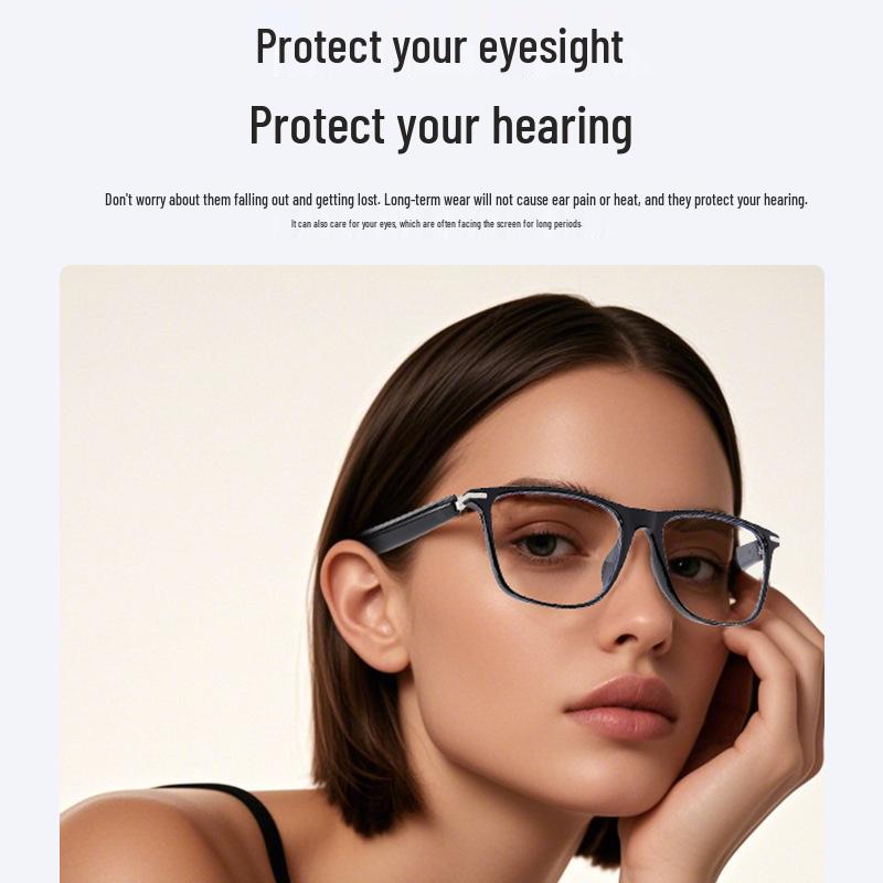 Premium AI Translation Smart Glasses with Music, Calls, Noise Reduction, Meeting Notes, and Extended Battery Life