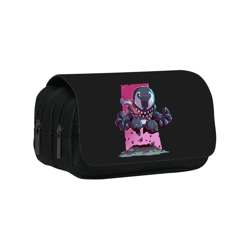 Marvel Venom Print Double Layer Stationery Storage Bag For Middle School Students