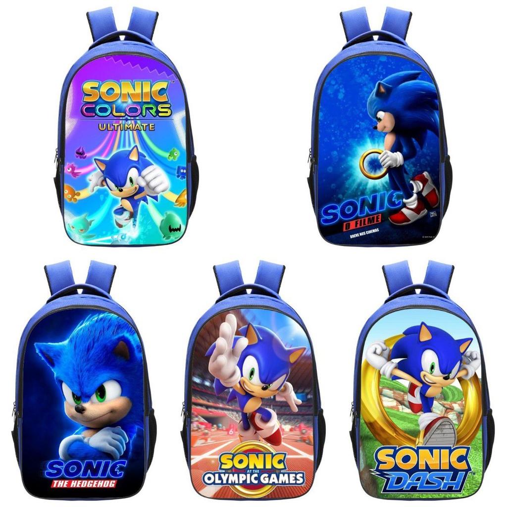 Детский рюкзак Sonic The Hedgehog 2 для школы, путешествий, красочный рисунок, дизайн унисекс