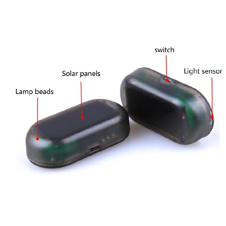 Солнечная Энергия Сигнальная Лампа Система Безопасности Индикатор Предупреждения на Приборной Панели Противоугонный Свет