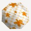 Gingerbread Man Themed Travel Umbrella 8 Ribs Automatic Opening and Closing,Portable Folding Design,Compact and Stylish Umbrella Suitable