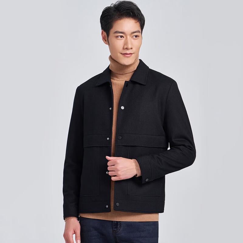 TRIES Men's Wool Blend Lapel Jacket