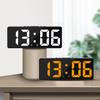Digital Alarm Clock Multifunctional Temperature Display Voice Control Anti-disturb Function Desktop LED Clock for Home