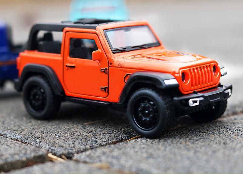 1:36 Jeep Metal Car Alloy Model Off-Road Three Doors Pull Back Boy Gifts Cross-border Wholesale ap1