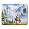 Nature Watercolor Landscape Mountains Forest and Deer Sketch Color Tree Mousepad 9x10inch/22x25cm
