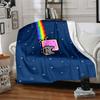 1Pc Nyan Cat Space Blanket Soft And Comfortable Casual Warm Camping Travel Christmas Halloween Xmas Gift M928753