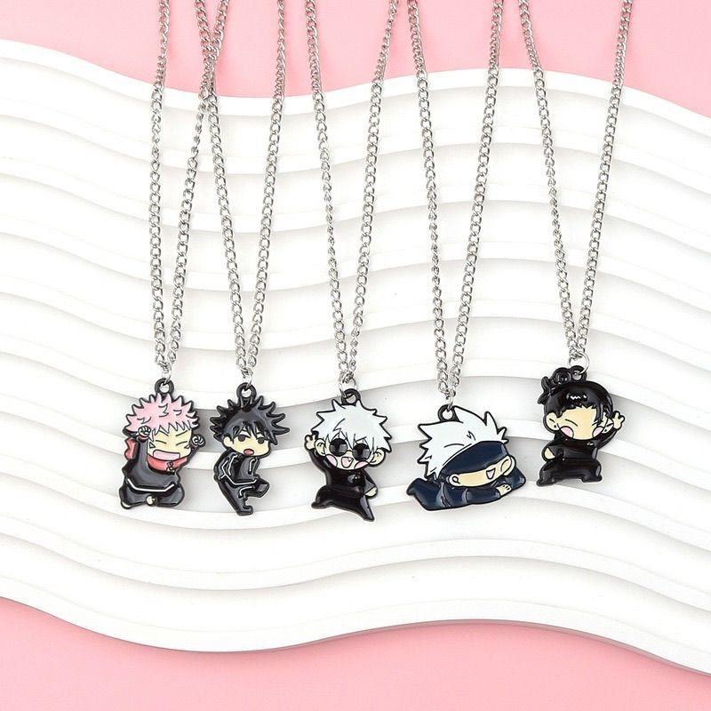 Jujutsu Kaisen Yuji Itadori and Gojo Satoru Necklace Creative Cartoon Cute Fashionable Personalized Portable Student Pendant