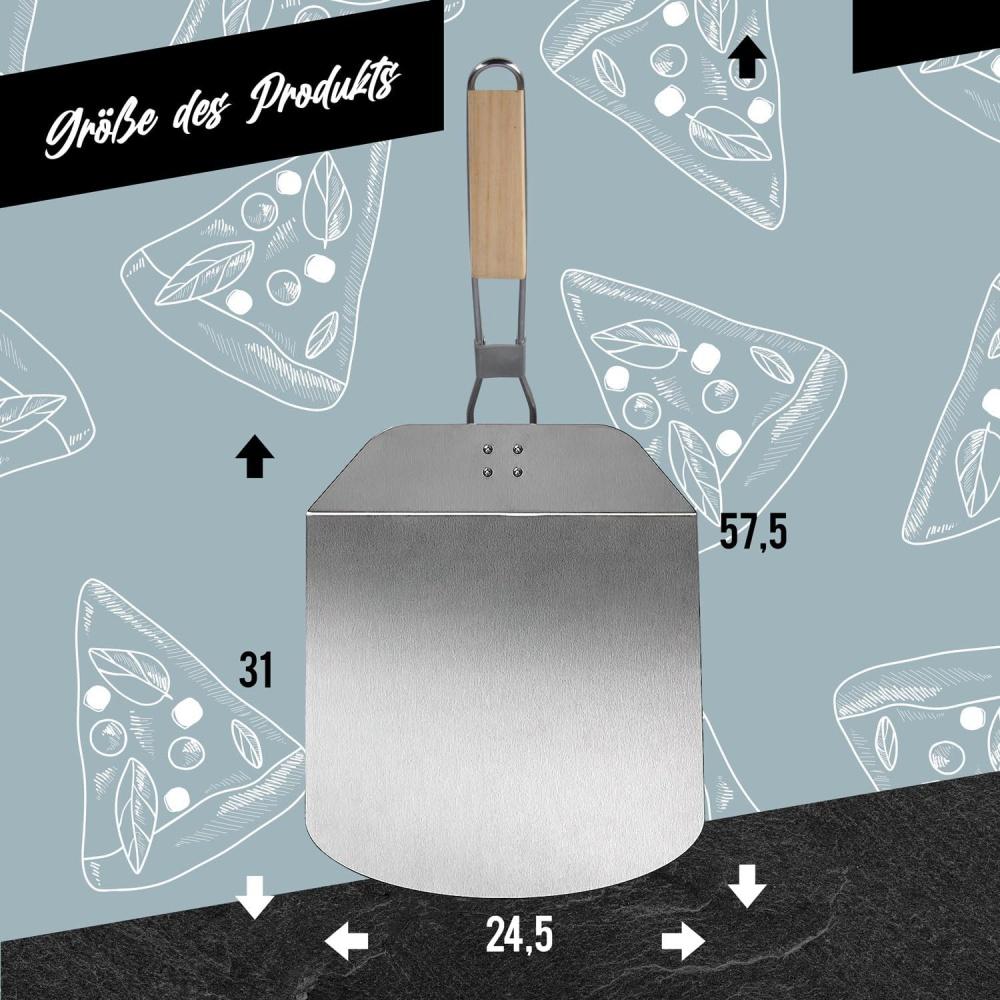 Профессиональная складная лопатка для пиццы с деревянной ручкой, алюминиевая кожура для пиццы, сервер для пиццы, слайдер Brotbach, компактная модель премиум-класса