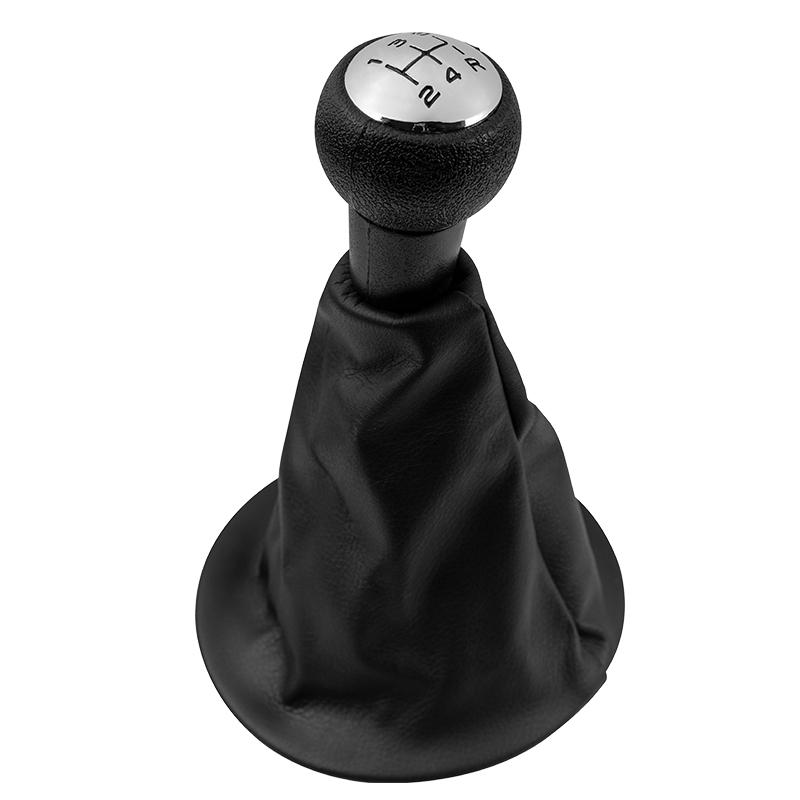 5‑Speed Gear Shift Knob with Leather Gaiter Boot Cover For Citroen Berlingo III MK3 Peugeot Partner 2008‑2012 Car Interior Accessory