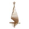 Decorative Christmas Tree - Wood with Movable Slats - Beige - 46x24.5 Cm - For Christmas