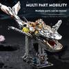 1388PCS Mechanical Whale Building Block Joints Movable Ocean Overlord Model Bricks With Light Desktop Decoration Kids Toys Gifts