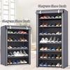 Shoes Rack With Dustproof Cloth Non-Woven Fabric Shoe Stands Organizer Closet Home Shoes Storage Holder Shelfs