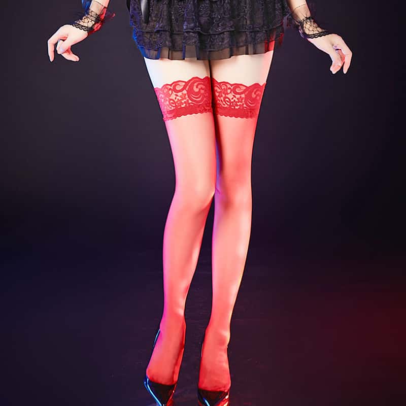 Модные чулки большого размера, ультратонкие, облегающие, с высоким кружевом, сексуальные, для девочек-лолит, выше колена, сетчатые, длинные носки для женщин, черные, белые, XXXL