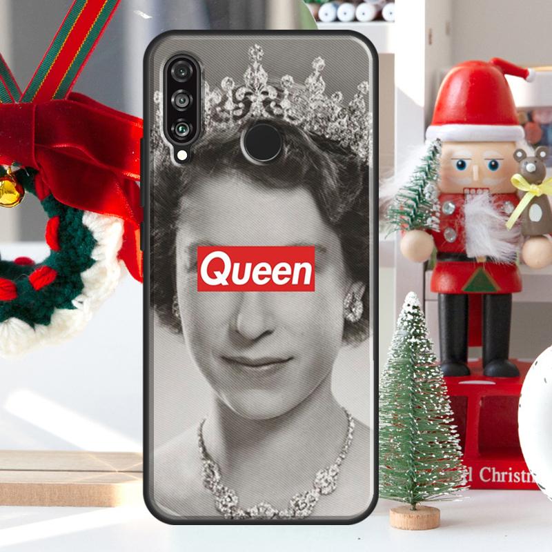 England Queen Elizabeth II For Huawei Nova 12i 11i 8i 12s Y73 Y72 Y61 Y91 Y90 Y70 Y60 9 10 SE P60 Pro P30 P40 Lite Case