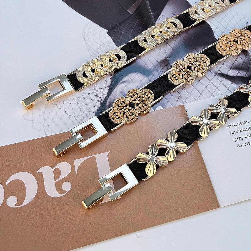 Тонкий пояс, облегающий талию, для женской моды, простое и универсальное украшение с аксессуарами для платья, юбка, лето, эластичный эластичный пояс, пояс-кушак