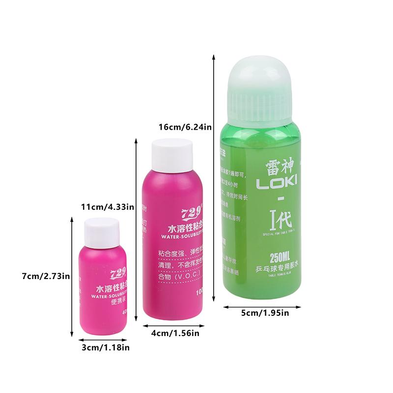 Водорастворимый клей для накладок для настольного тенниса, без ЛОС, профессиональный неорганический клей для пинг-понга