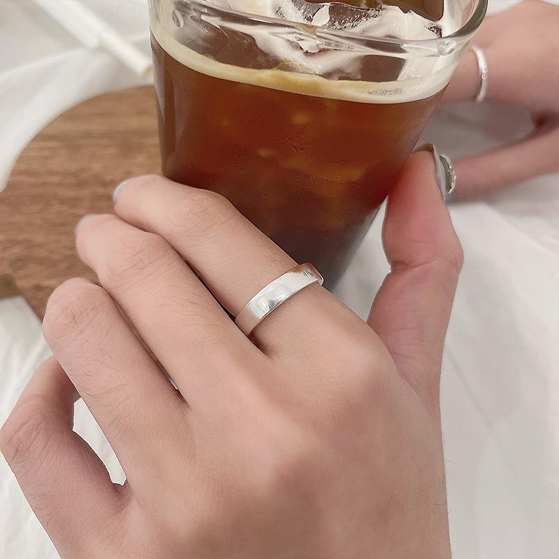 Минималистичное разомкнутое кольцо из серебра 925 пробы: Элегантный, устойчивый к выцветанию японский и корейский стиль для женщин