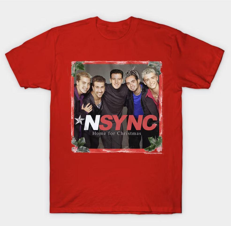 NSYNC Рождество Подарок для Мужчин Женщин Футболка Унисекс Все Размеры S5XL Унисекс Футболка