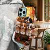 Phone Case: 2D flat design suitable for iPhone 18 17 16 15 14 13 Pro film protective case, couple style, five little autumn dogs, Christmas and Hallow