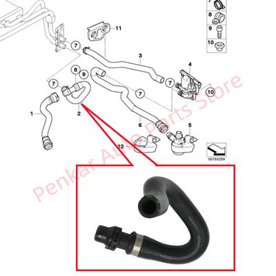 64216916090 Патрубок отопителя Для BMW E60 E61 520i 523i 525i 530i 535i 540i 545i 550i E63 E64 645ci 650i