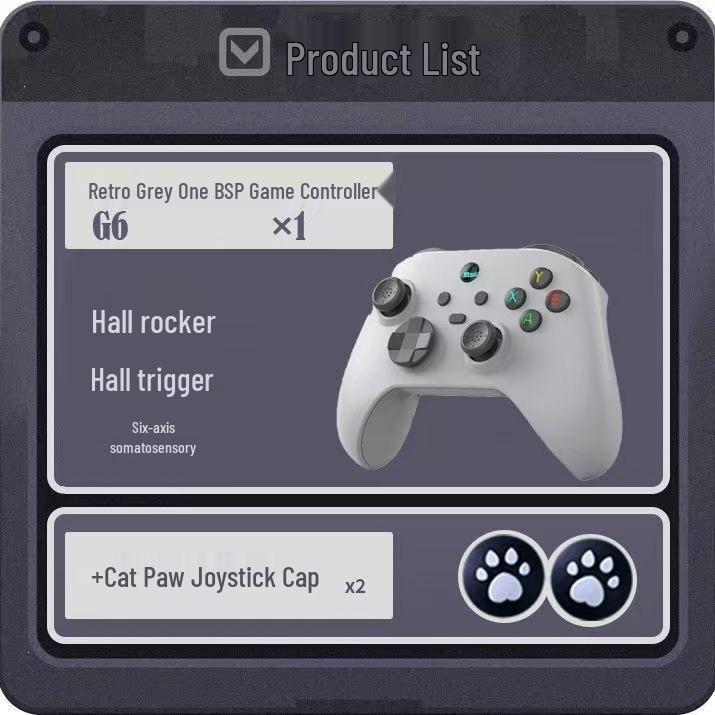 Беспроводной Bluetooth игровой контроллер G6 для ПК, мобильных устройств, iOS и Switch с тремя режимами и шестиосевым гироскопом.