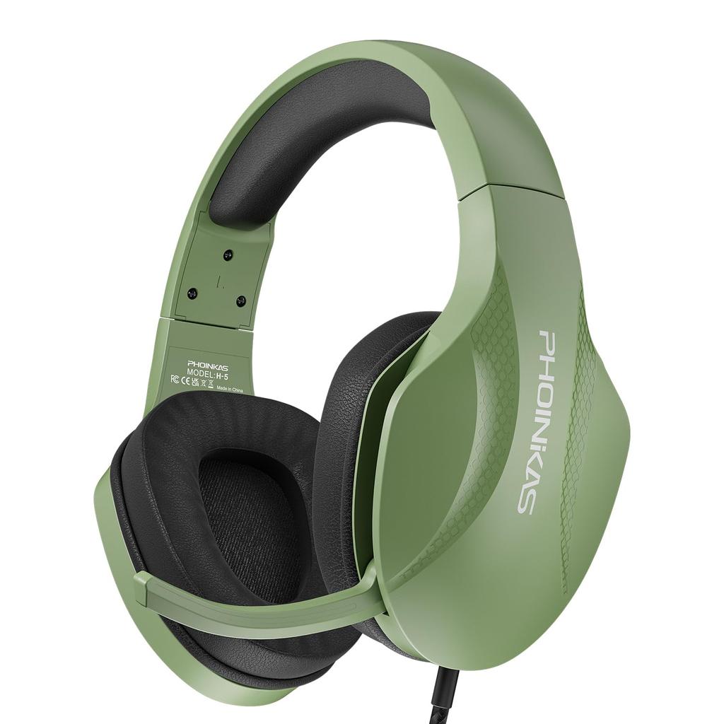 YOTMS Gaming Wired PS5 Headphones with Noise for Deep Xbox Blue [Authentic] Headset, PS4, Headphones, Mic, Cancelling, One-Click Mute, FPS, PC,