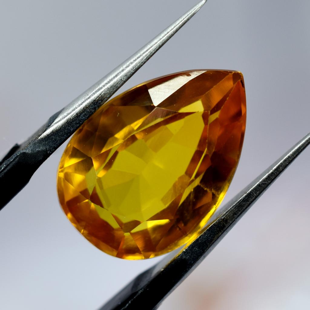 Natural Orange Sapphire Loose Gemstone Unique Pear Cut 5.80 ct Jewelry Making September Birthstone