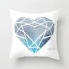 Office Living Room Home Pillowcase Geometric Black and Blue Pattern Printed Pillowcase Car Ornaments