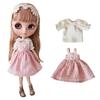 Rakulifey Наряд Блайз Платье и Рубашка, Одежда для куклы Блайз, Совместимо с Licca-chan Obitsu 24, Набор из 2 предметов (розовый)