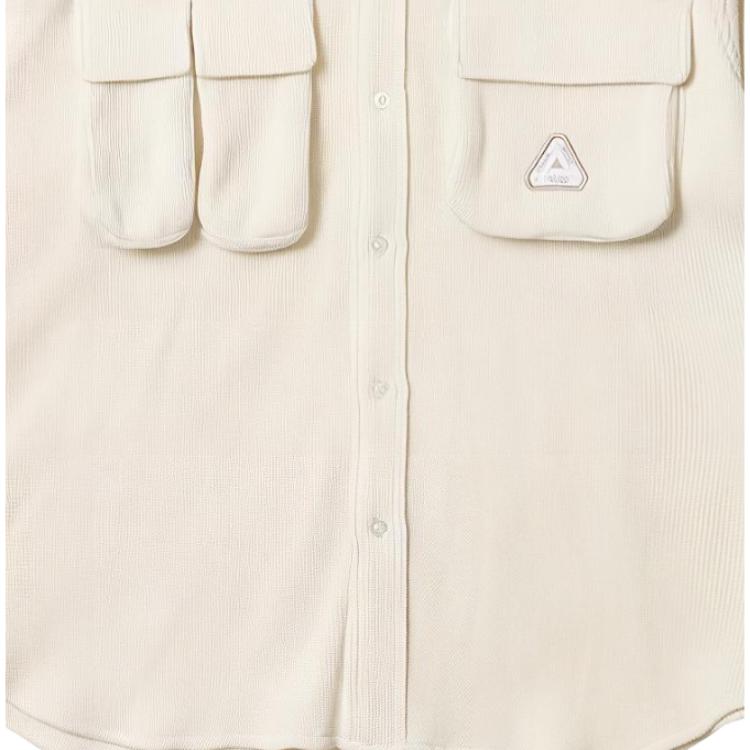 Palace Рубашка вафельная Off White унисекс топы кремовый P26SHT030