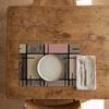 2PCS Oil-Proof Dining Table Mat Rectangular Coffee Cup Mats Washable Heat-Insulating Mat  Kitchen
