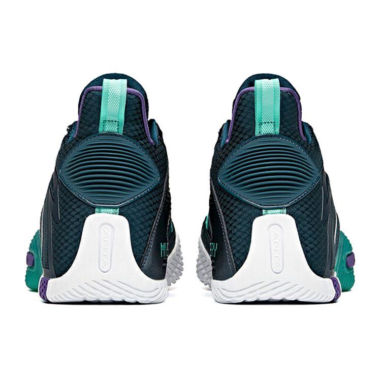 Anta Баскетбольные кроссовки UFO 3 Mesh Low-Top мужские кроссовки сине-зелено-белые 112111602-1