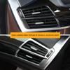 2pcs Car Carbon Texture Interior Side Air Condition Air Vent Outlet Frame Cover Trim For BMW X5 X6 F15 F16 2014 -