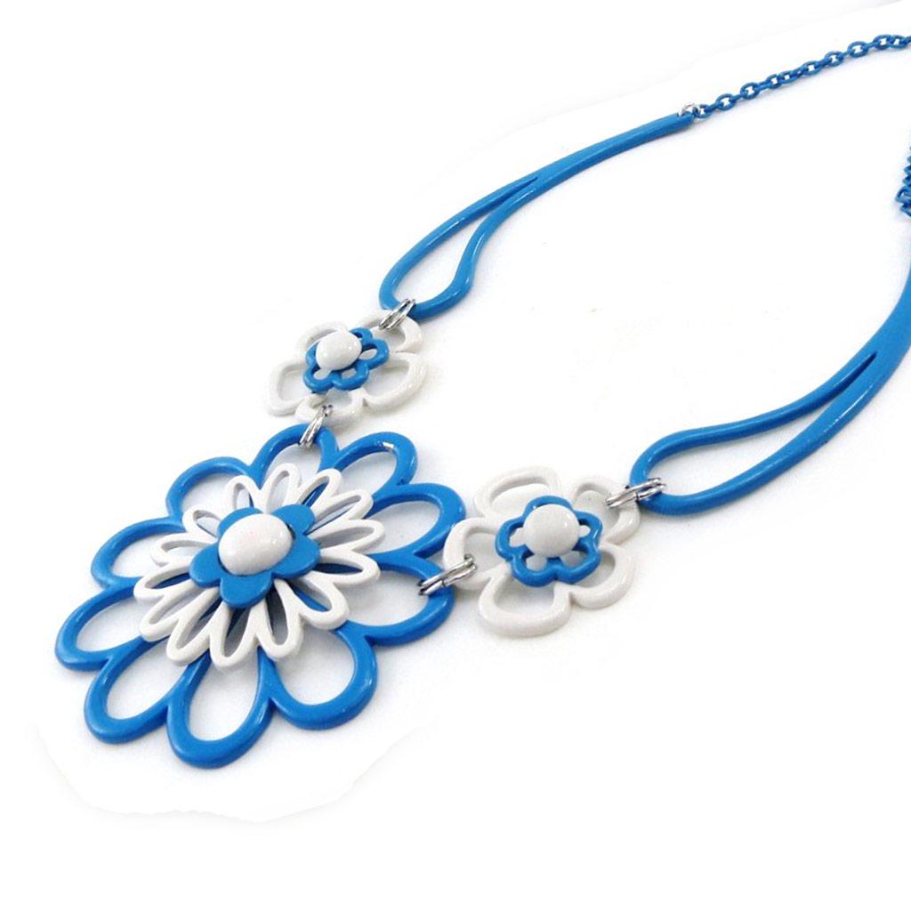 NOA [I9958] - Дизайнерское колье «Маргарита» сине-белый