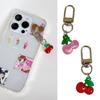 Fashion Cherries Charm Handbag Pendant Keychain Women Exquisite Fruit Cherries Bag Accessory Eye Catching Gift for Women
