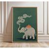 Japanese Retro Minimalist Zen Smoking Frog Canvas Wall Art - Frameless Abstract Animals Canvas Prints for Living Room tions