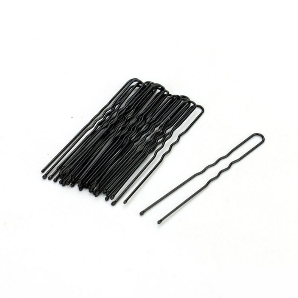 50 шт. женские шпильки черные заколки для волос заколка для волос заколка-невидимка U-образная женская