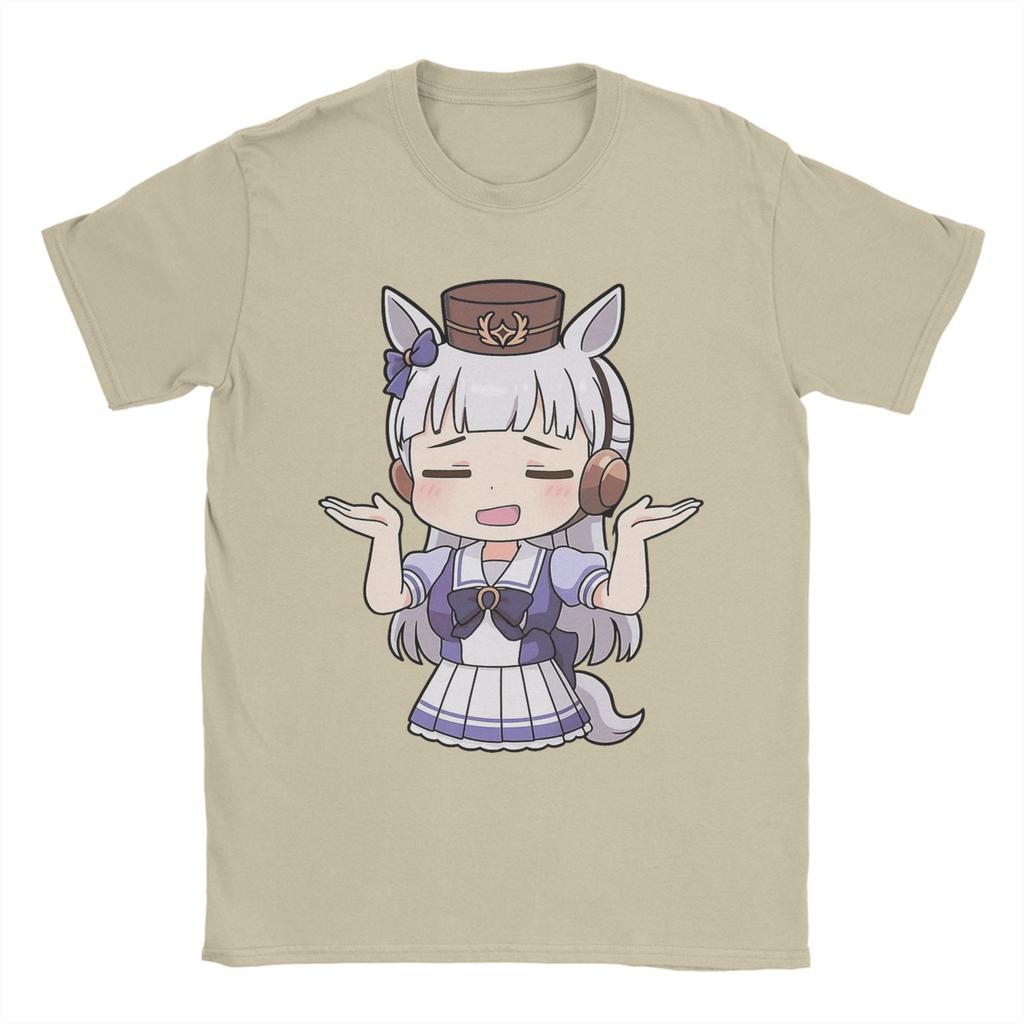 Мужская Женская Золотой Корабль Мем Чиби Из Uma Musume Pretty Derby Футболка 100% Хлопок Графическая Футболка Одежда Наряды
