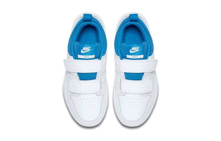 Nike Кроссовки для скейтбординга Pico 5 Low top Детские Бело-синие Дети Возраст 3-7 Лет AR4161-103