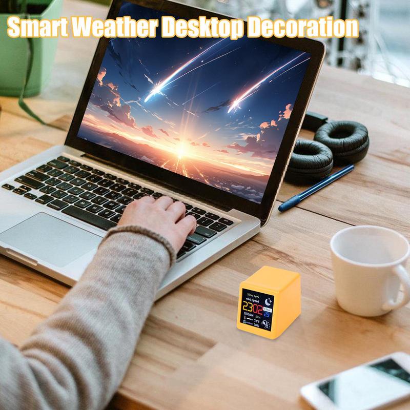 Будильник Настольное украшение Умный цифровой будильник и настольное украшение Умный прогноз погоды с Wi-Fi Умный воздух