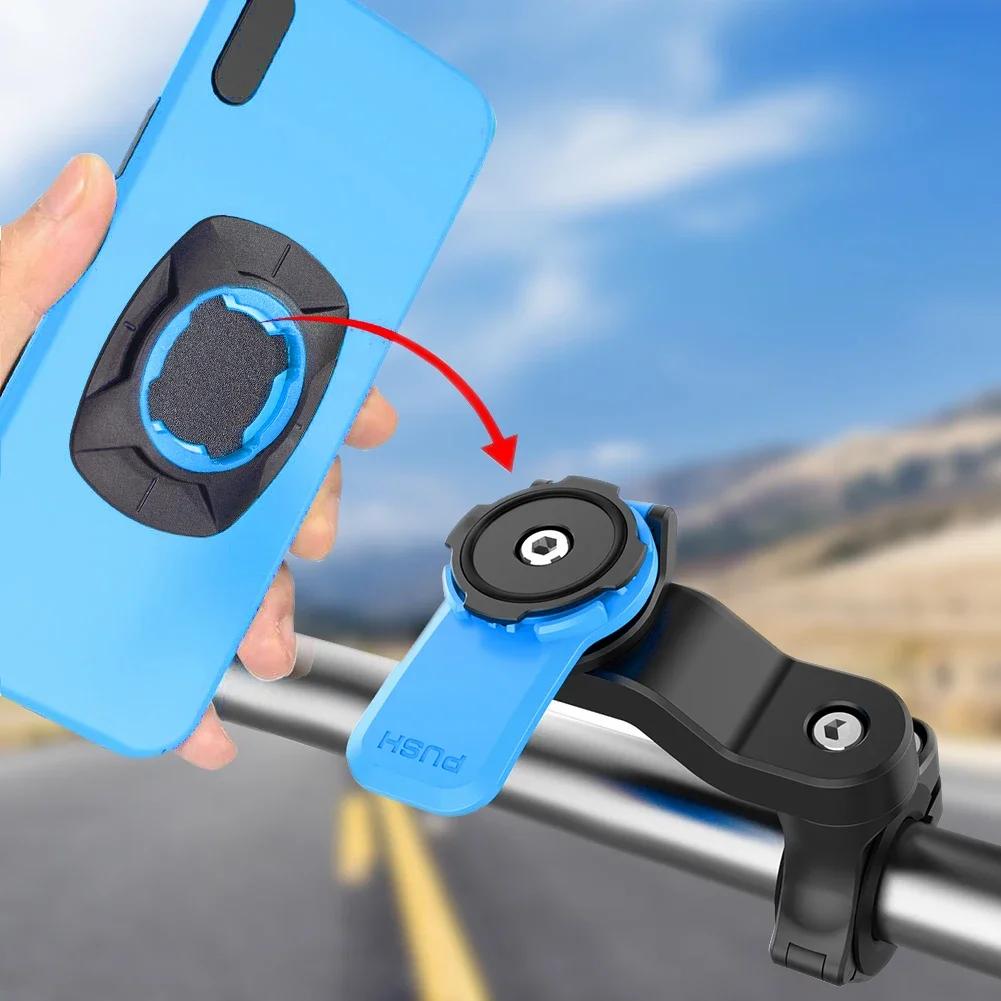 Держатель для телефона для мотоцикла, велосипеда, противоскользящий амортизатор, подставка-держатель для телефона, вращающийся на 360°, противоударный, кронштейны для крепления телефона на руль