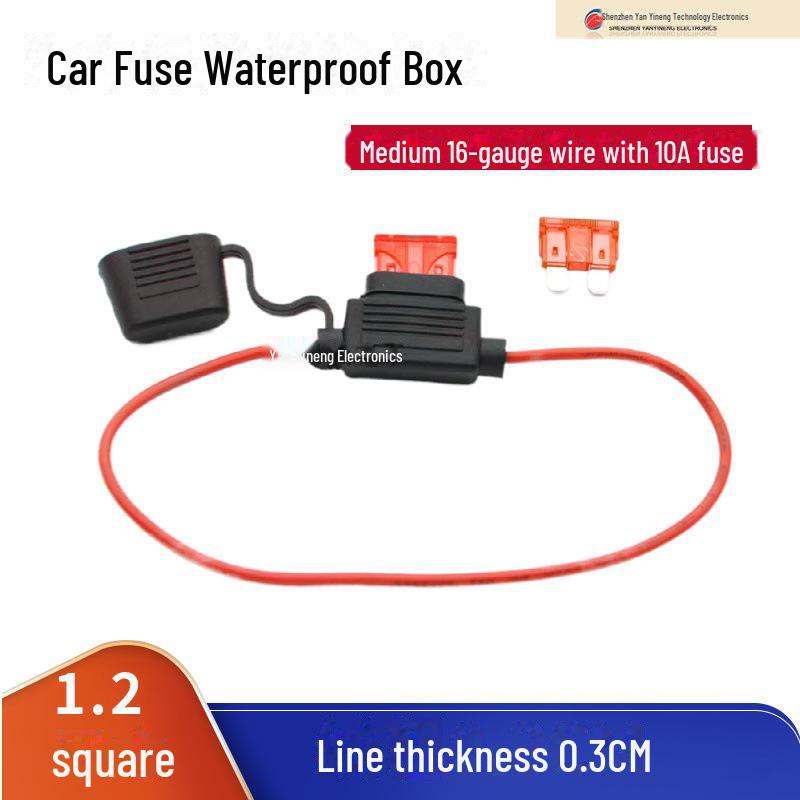 Водонепроницаемый автомобильный блок предохранителей с 30-сантиметровым проводом и держателем предохранителя