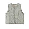 New Chinese plush trimmed cotton vest winter new butterfly jacquard dark pattern warm top 433876